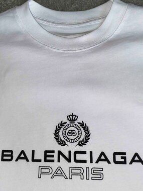 Luxury Paris Crest Graphic Tee - Designer Style Crown Emblem White T-shirt